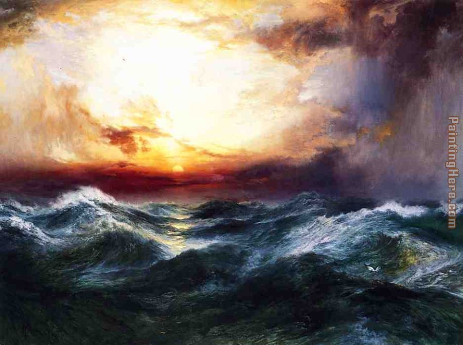 Sunset after a Storm painting - Thomas Moran Sunset after a Storm art painting